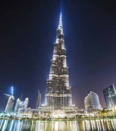 Burj Khalifa at night, Dubai, UAE